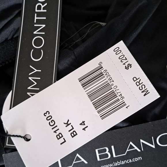 La Blanca Island Goddess Shirred One Shoulder One Piece - Black - Picture 12 of 12